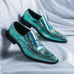 Uus meeste vabaajakleit Nahast kingad Luksuslikud mood krokodillimustriga pulmakingad Briti stiilis Oxfordi kingad 33 must