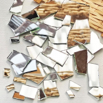 100g Arts Mosaic Piece mitmev&auml;rvilised l&auml;bipaistvad klaasmosaiikplaadid M