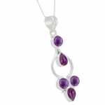 Amet&uuml;stist v&auml;&auml;riskividega kaelakee, k&auml;sitsi valmistatud ehted, disainerripats, kingitus talle, k&auml;sitsi valmistatud ehted. 925 Sterling h&otilde;be 18 inch