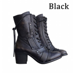 Moodsad naiste saapad Vintage nahast &otilde;mmeldud kontsaga saapad v&auml;litingimustes, teravatipulised s&auml;&auml;re keskelt Kauboisaapad T&ouml;&ouml;riistad Mootorratta saapad Suures suuruses 39 must