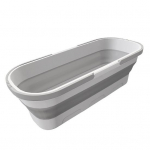 Vee&auml;mbrist s&otilde;ltumatu vedelikupaak k&auml;epidemega kokkupandava disainiga kaasaskantav suure mahutavusega korduvkasutatav kokkupandav vee&auml;mber valge