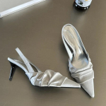 moebr&auml;nd naiste slingback kingad mood kevad uus mood naiste k&otilde;rged kontsad elegantsed keskmise kontsaga terava ninaga peales&otilde;idetavad sandaalid 38 h&otilde;be