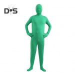 Unisex Halloweeni kombinesoon Tight Fit hingav pikkade varrukatega kapuutsiga elastne &uuml;hev&auml;rviline n&auml;htamatu kombinesoon lukuga taga Bodysuit rekvisiidid peokost&uuml;&uuml;m L roheline