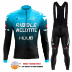2024 Team Winter Thermal Fliis Rattas&otilde;iduriided Meeste Jersey kost&uuml;&uuml;m &otilde;ues, Soe Rattas&otilde;iduriided Mtb Pika rinnaga p&uuml;kste komplekt 3XL