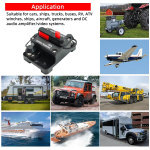 Power Protect kaitsme kaitsel&uuml;liti trollimine k&auml;sitsi l&auml;htestamisega kaitsmeinverteriga 30A - 300A 12V - 48V DC veekindel autopaadi k&auml;siraamat auto helis&uuml;steemi jaoks 30A