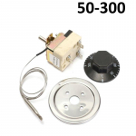 Termostaat AC 250V 16A 50-300/50-400 kraadi Celsiuse nupp Vedeliku t&otilde;usva temperatuuri regulaator NO NC elektriahju jaoks 50 to 300 degrees