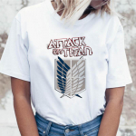 Attack On Titan T-s&auml;rk Riietus T-s&auml;rk T-s&auml;rk Graafiline top Naiste T-s&auml;rgid Harajuku Ulzzang Naised S valge