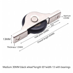 Mute ratas l&uuml;kandukse ratta kapi soone kandev&otilde;imega rihmaratas riidekapi ratas 30mm