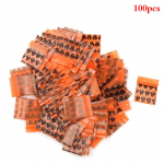 100 tk 3 * 4 cm oranž pealuu, paksendatud v&auml;ike lukuga kott suletud taskuga ravim Ba