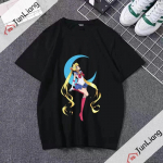 Sailor Moon Unisex r&otilde;ivad Unisex Anime Kawaii armas l&uuml;hikeste varrukatega T-s&auml;rk Piltide tr&uuml;kkimisega Topid T&auml;navar&otilde;ivad Y2k graafilised s&auml;rgid L