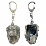 Dutch Shepherd Dog, Dutch Herder - Silver-plated key ring with dog, handbag decoration, backpack pendant by Art-Dog brand