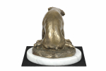 Rottweiler, Rott, Rottie I - dog figurine, statue on white marble, trophy for Art-Dog dog show exhibition