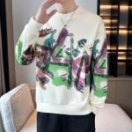 Kampsun Meeste Trendikas Br&auml;ndi Crew Neck Pullover Alumine S&auml;rk Riided Kevad- ja s&uuml;gisene pikkade varrukatega tr&uuml;kitud meester&otilde;ivad M