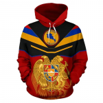 Armeenia National Flag Graafiline kapuuts meestele Naiste pikkade varrukatega Plus Size Pullover Pusad R&otilde;ivad Sudadera De Hombre L