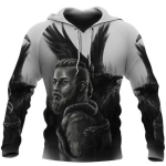 Viking Hoodie Ragnar Raven Of Odin 3D Prinditud meeste kapuuts Harajuku Streetwear Pullover S&uuml;gisene unisex vabaaja jope dressikas S