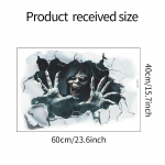 Halloweeni &otilde;udus Katkine sein Kolju Magamistuba Elutuba Taust Dekoratiivsed seinakleebised Isekleepuvad 40*60CM/fun-e113