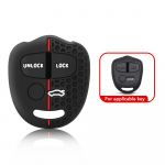 Silikoonist v&otilde;tme&uuml;mbrise kate sobib Mitsubishi Evolution Lancer EX Grandis Outlander Triton Pajero ASX kaitstud puldiga must