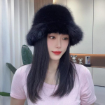Talvine uus imitatsioon karusnahast m&uuml;ts Fox Hair Fisherman k&uuml;lmavastane soe mood mitmek&uuml;lgne Mongoolia m&uuml;ts pikkade juustega kalamehe m&uuml;ts Naiste m&uuml;ts must