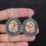 Vask Roosa Opaal K&otilde;rvar&otilde;ngas Looduslik Kivist K&otilde;rvar&otilde;ngas 925 Sterling H&otilde;bedast K&otilde;rvar&otilde;ngad Ilusad Ripatsiga K&otilde;rvar&otilde;ngad K&auml;sit&ouml;&ouml; Boho Ehted Kingitused Talle