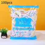 &Uuml;hekordne toidukile, toidukvaliteediga majapidamiskott, elastse suuga, vannim&uuml;tsi stiilis v&auml;rskelt s&auml;iliv kate, putukate ja tolmu ennetamine 100PC valge