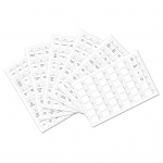 216 tk V&uuml;rtspurgi sildid veekindlad eeltr&uuml;kitud valge toidu nimetusega sahvri sildid k&ouml;&ouml;gi jaoks valge