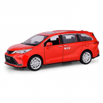 1/24 Toyota Sienna Granvia MPV kaubiku sulamist valuvormid ja m&auml;ngus&otilde;idukid Metallist m&auml;nguauto mudel Heli ja valguse kollektsioon lastele punane