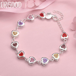 925 h&otilde;bedast s&uuml;damekujuline inkrusteeritud mitmev&auml;rviline AAA tsirkoon k&auml;ev&otilde;ru Moodsad pulmaehted 20CM