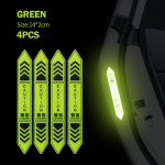 4 tk/komplekti autoukse kleebised &ouml;&ouml;ohutus helkurteip Uksekleebised Dekoratiivsed kleebised auto helkurriba autotarvikud A roheline