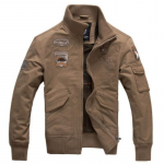 S&uuml;gisene uus Air Force One Plus Size jakk Meeste vabaaja tikitud lennujakk T&ouml;&ouml;riistade jope XXXXL khaki