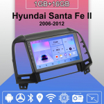 Android Carplay Auto Raadio Hyundai Santa Fe II 2006-2012 jaoks Multimeediam&auml;ngija Peaseade Stereo GPS Navigatsioon BT WIFI 2+32GB 2+32GB