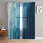 Ookeani Ranna Gradientlained &Otilde;hukesed Kardinad Moodne Marlikardin Elutuppa Magamistuppa Voile L&otilde;ngast Kardinad W135 x H114cm
