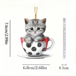 Uus akr&uuml;&uuml;list tasapinnaline kaunistus teetass kassiauto ripats v&otilde;tmehoidja koti kaunistus