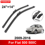 2 klaasipuhastit 24 14 esipuhastite asendus sobib Fiat 500 500C 2009-2016 klaasipuhasti harjad originaalvarustuse puhasti hari must