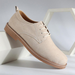 Moodne derby kinga Oxford Meeste Kingad paelad Suede Nahk Kevad S&uuml;gis Vabaaja Meeste Kingad v&auml;listingimustes mood Mehelik Ametlikud Kingad 6.5 khaki