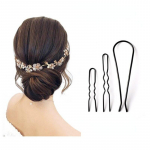 Juuksen&otilde;elakomplekt U-kujulised juukseklambrid Bobby-n&otilde;elad naistele t&uuml;drukud, pruudid, metallist, mustad, juuksen&otilde;elad. 7.5*1.5/10*1.2/12*3.6cm
