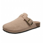 Moodsad Naiste Jalan&otilde;ud Naiste Kinnise Ninaga Sussid Lehmast Suede Nahast Klotsid Naiste Sandaalid Retro Mood Aia Mules Klotsid Slaidid Uus 35 khaki