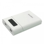 Mitme 4 pesaga DIY mobiilne akupanga &uuml;mbris 18650 akulaadija karbi &uuml;mbris LCD-ekraaniga akupanga tegija valge