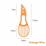 Kolm-&uuml;hes avokaado viilutaja shea s&uuml;damik v&otilde;i puuviljakoorija l&otilde;ikur viljaliha eraldaja plastist nuga K&ouml;&ouml;k k&ouml;&ouml;giviljat&ouml;&ouml;riistad Kodutarvikud