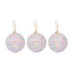 3 Pieces Christmas Ball Ornaments Baubles 3.15 inch Xmas Tree Balls for Year Wreath Aquamarine