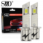 2 tk H1 H3 LED pirnid esitulede turbolambid mini 20000LM 6500K 16 s&uuml;damikuga CSP kiibid Super eredad kaugtuled auto udutuledele 12 V valge auto H1