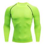 Meeste Raglan Sleeve Pikkade varrukatega Ditness Riietus Jooksu Korvpalli TreeningRiided Suure elastsusega ja kiiresti kuivavad r&otilde;ivad L must