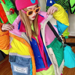 Talvine V&auml;rviline Valge Sulejope Talvine Soojem Paks Streetwear Puhvjakk Kapuutsiga Pikkade Varrukatega Vabaaja &Uuml;ler&otilde;ivas Mantel S