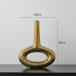 Loomingulised kerged luksuslikud geomeetrilised keraamilised kaunistused Abstraktsed elutoa sissep&auml;&auml;s TV-kapp Kontorikunst Kodu Pehmed kaunistused