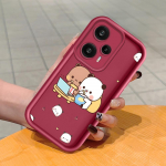 Pehme silikoonist ruudukujulise redeliga printimismustriga telefoni korpus, t&auml;iskaanega kaamera p&otilde;rutuskindel kaitse kummist &uuml;mbris Xiaomi Redmi jaoks Xiaomi Poco C51 pruun