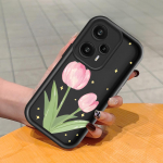 Pehme silikoonist ruudukujulise redeliga printimismustriga telefoni korpus, t&auml;iskaanega kaamera p&otilde;rutuskindel kaitse kummist &uuml;mbris Xiaomi Redmi jaoks Xiaomi Poco M6 Pro 5G valge