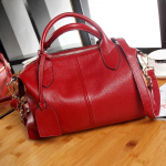 Ehtne Nahk Naiste Kott Boston Bag K&auml;es Kanda Crossbody Kott &Otilde;lakott Vintage Kott burgundiapunane