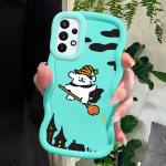 V&auml;rvitud mustriga Big Wave Edge pehmest silikoonmaterjalist Macaron telefoni&uuml;mbris, p&otilde;rutuskindel kaitsev kummist korpus Samsung Xiaomi Poco Redmi jaoks Samsung A21S roosa