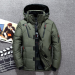 Talvine soe valge pardi paks sulejope Veste Outwear meeste lumeparka kapuutsiga jope XXL roheline