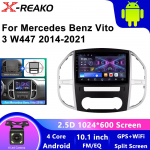 Android 13 Mercedes Benz Vito W447 2014-2021 10,1-tollise stiiliga navigatsiooniga auto GPS-i, autoraadio, stereo, auto multimeediapleieri jaoks 4 core 1GB+32GB carplay