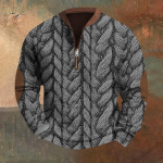 Meeste Retro Casual gradienttr&uuml;kiga kampsun M